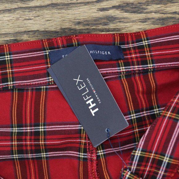NWT Tommy Hilfiger Plus Size Tribeca Skinny Pants W2XKT551 20W Red Multi - Picture 4 of 6